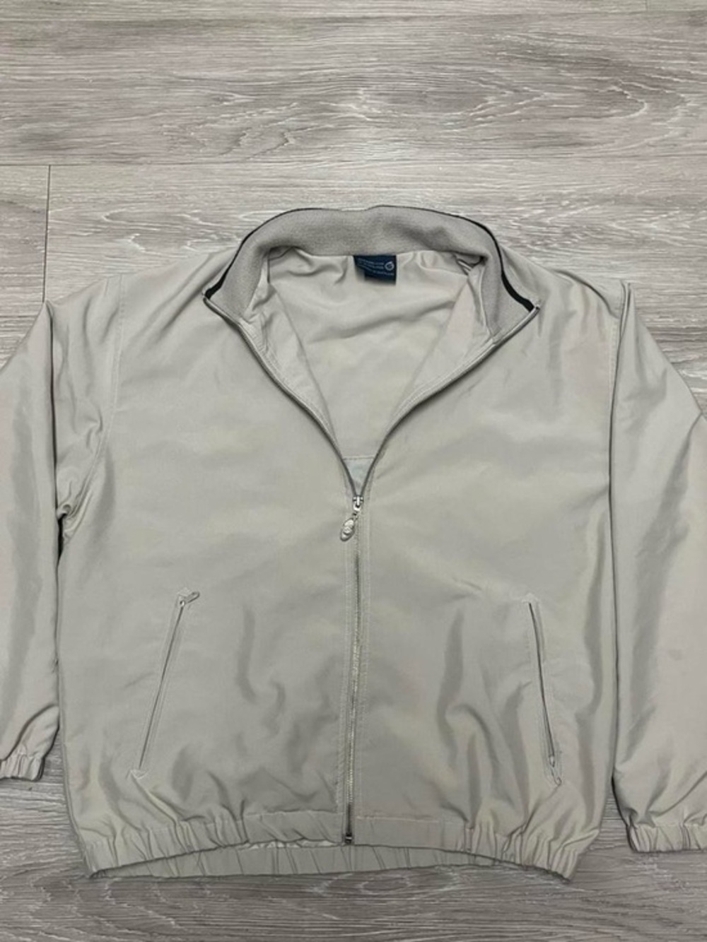 Sunderland of Scotland Full Zip Jacket XL Beige Windbreaker Golf Lightweight